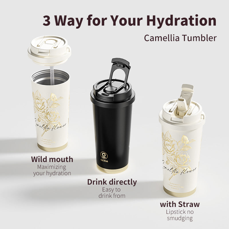 Camellia Blossom Stainless Steel Vacuum Flask 500ml
