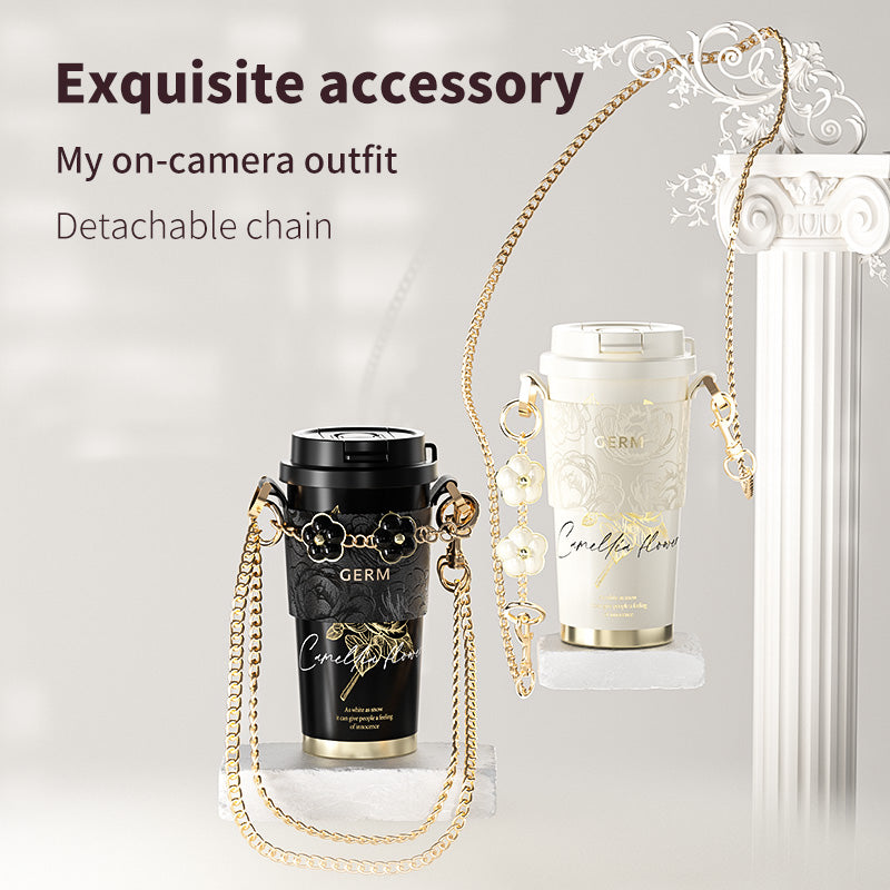 Camellia Blossom Stainless Steel Vacuum Flask 500ml