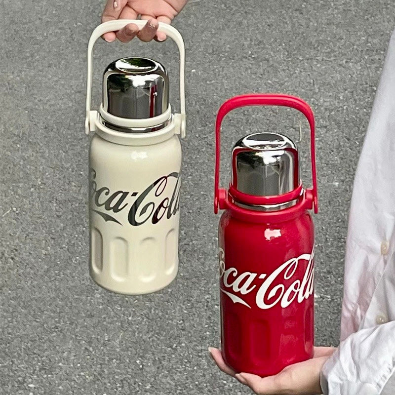 GERM x Coca-Cola Stainless Steel Vacuum Flask with handle and strap