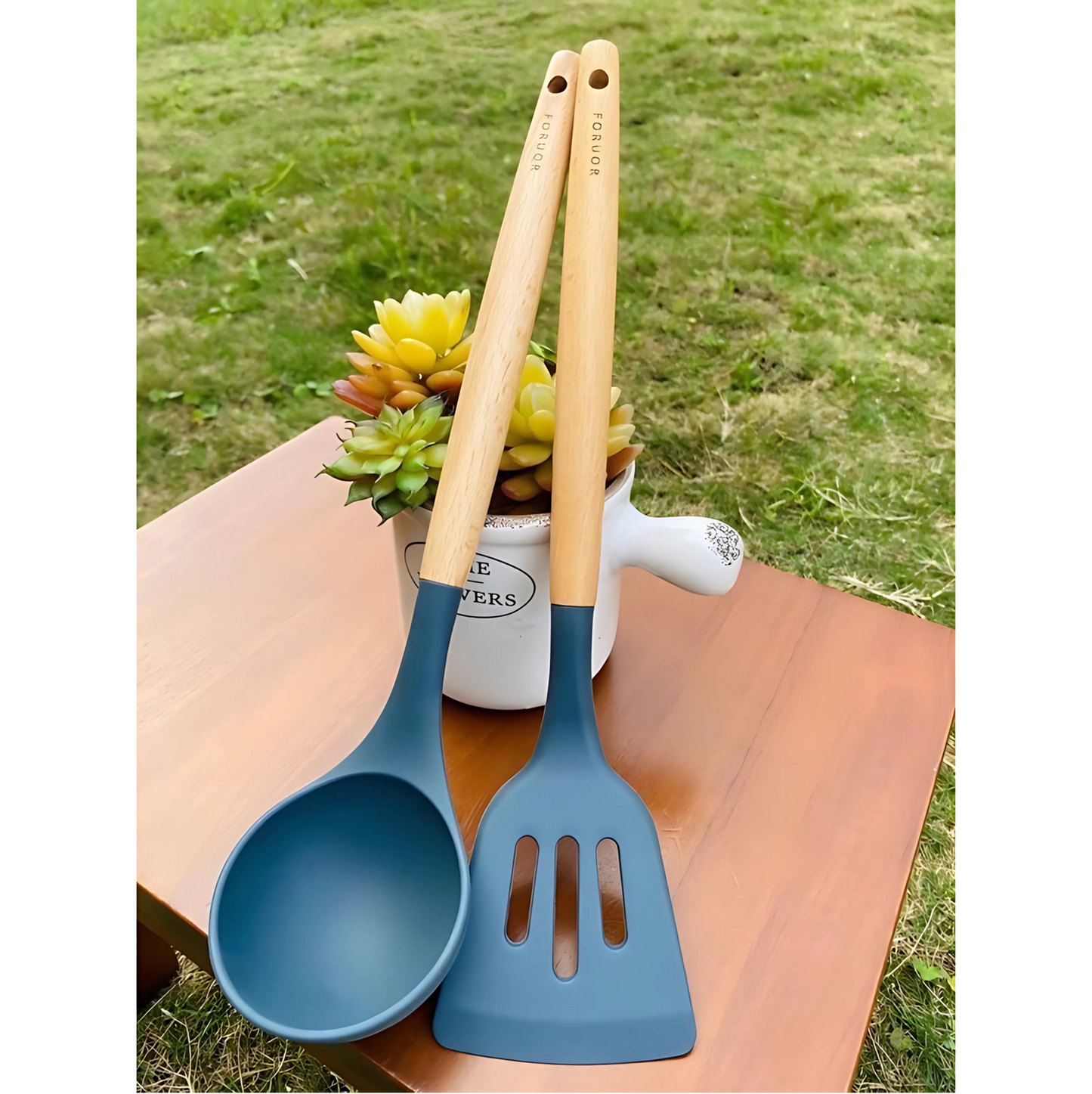 FORUOR FU CHER Silicone Kitchenware Set Of 2