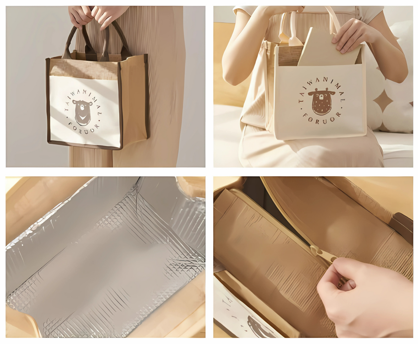 FORUOR Taiwanimal Picnic Linen Insulated Bag