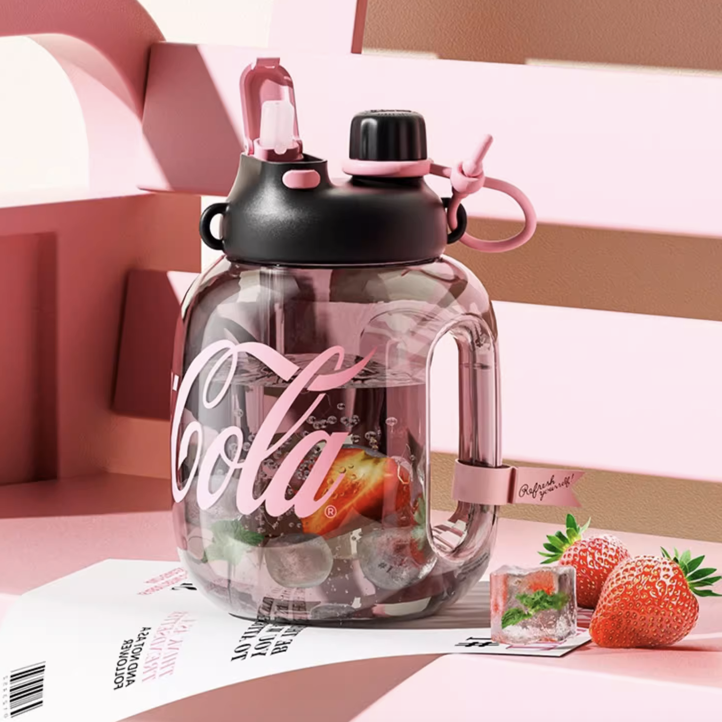 Coca-Cola Happy Tritan Bottle with Handle 1400ml