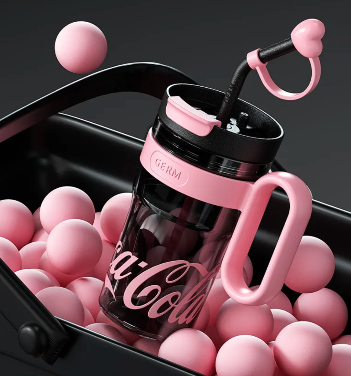 Coca Cola Tritan Flask with Handle and Straw 800ml
