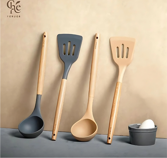 FORUOR FU CHER Silicone Kitchenware Set Of 2
