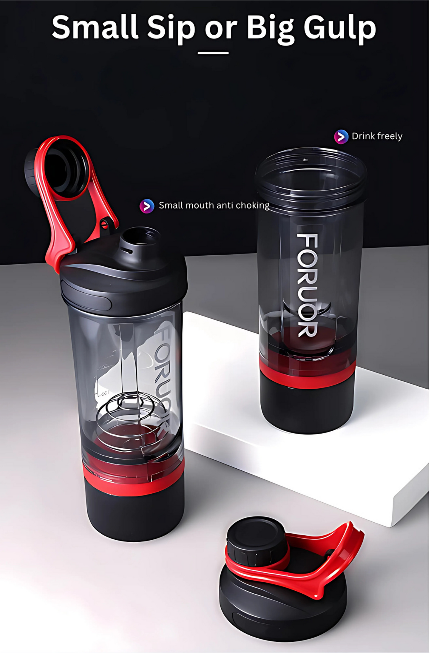 FORUOR Cool Trendy Sports Shaker Bottle