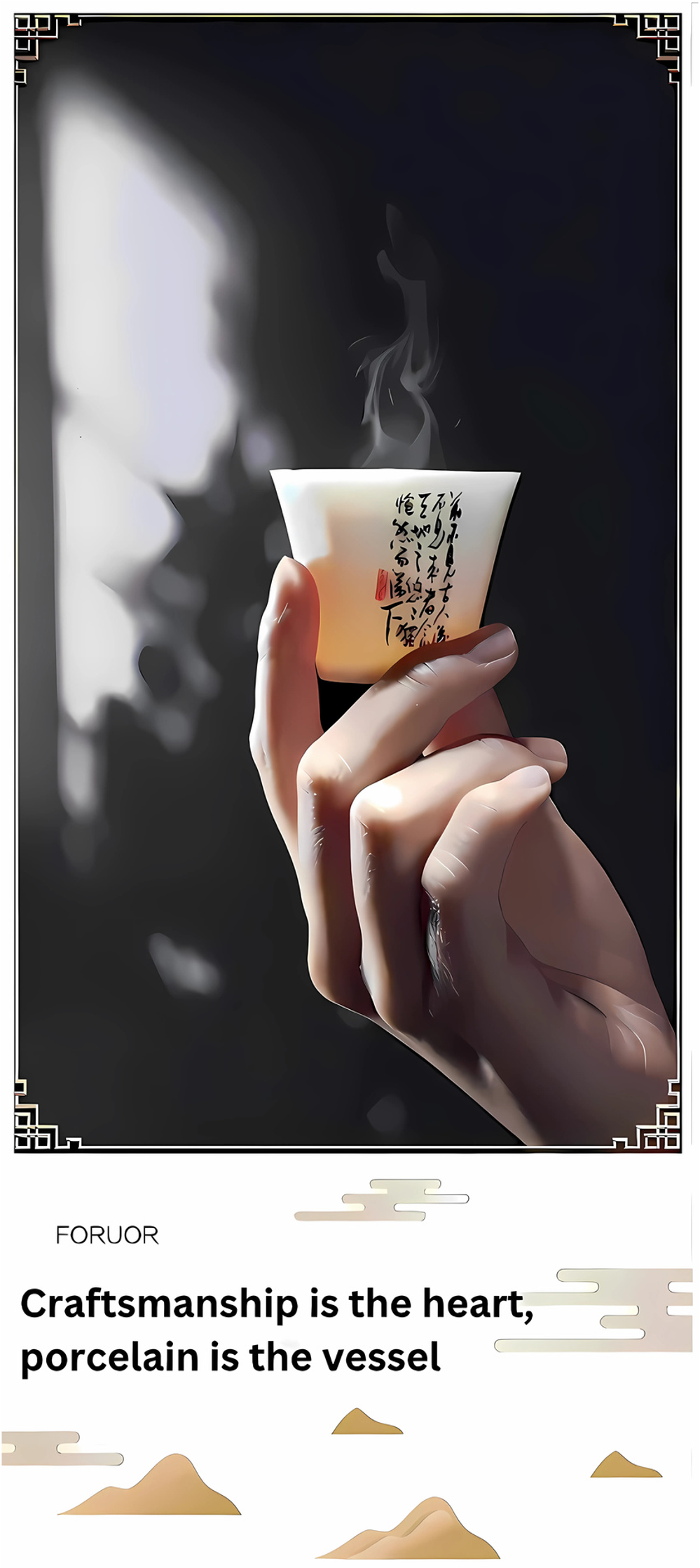 FORUOR Elegant Travel Tea Set (Calligraphy)