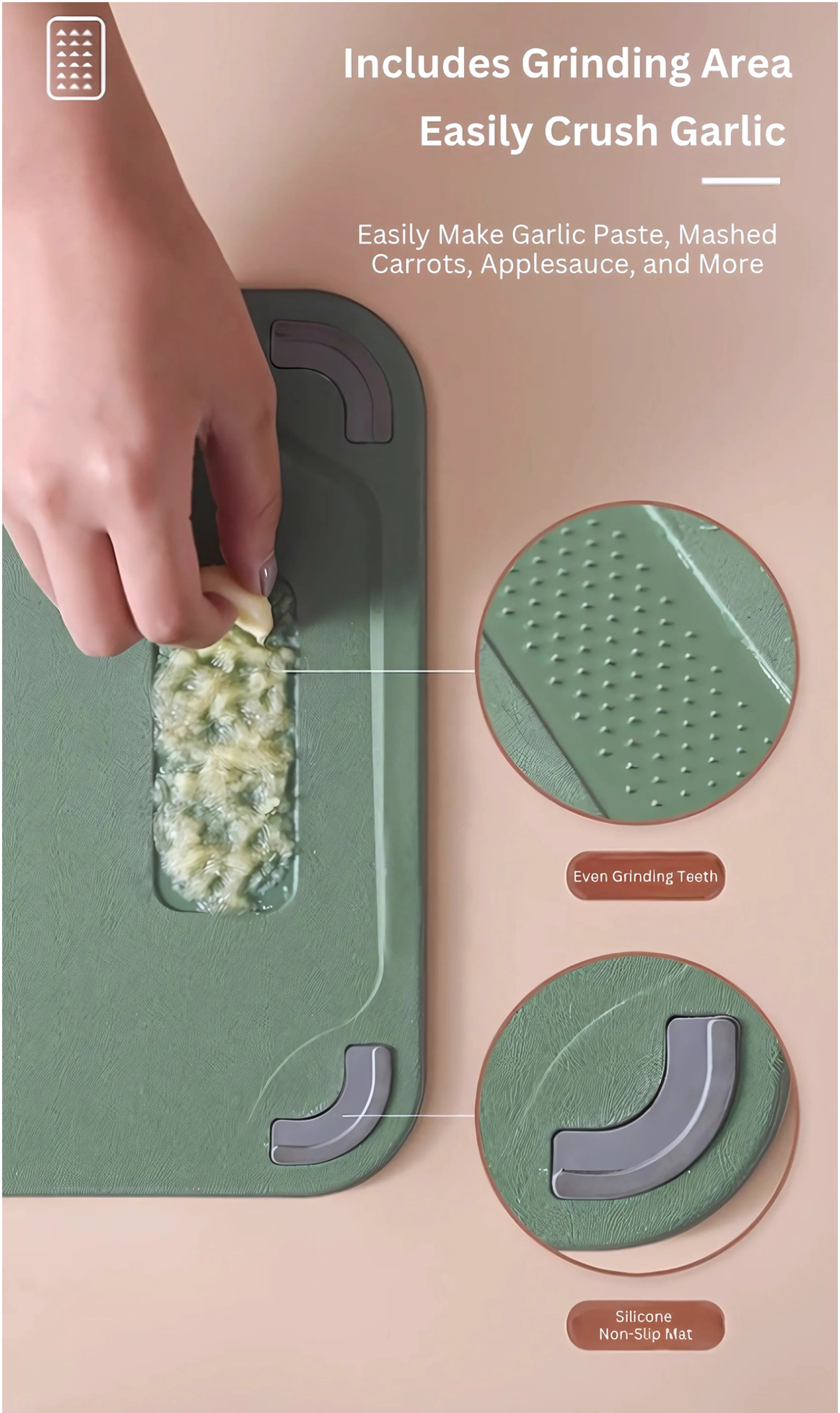 FORUOR Elegant Lightweight Dual-Sided Cutting Board