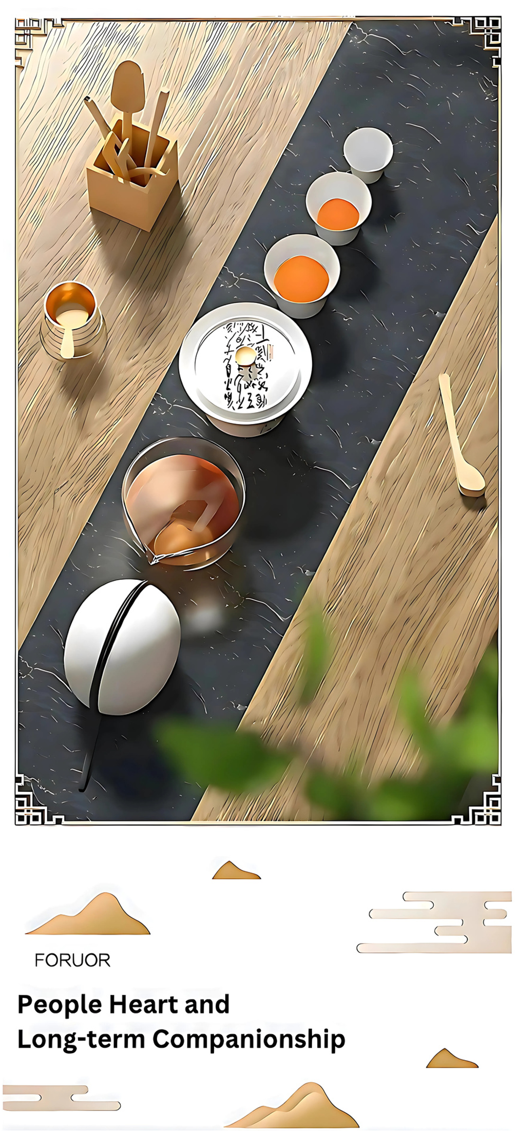 FORUOR Elegant Travel Tea Set (Calligraphy)