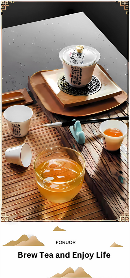 FORUOR Elegant Travel Tea Set (Calligraphy)