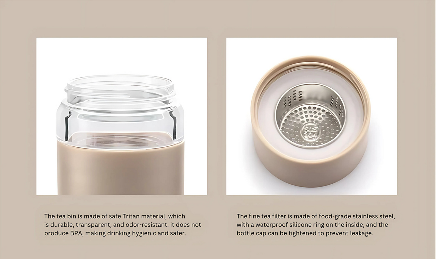 FORUOR Stainless Steel Portable Tea Cup