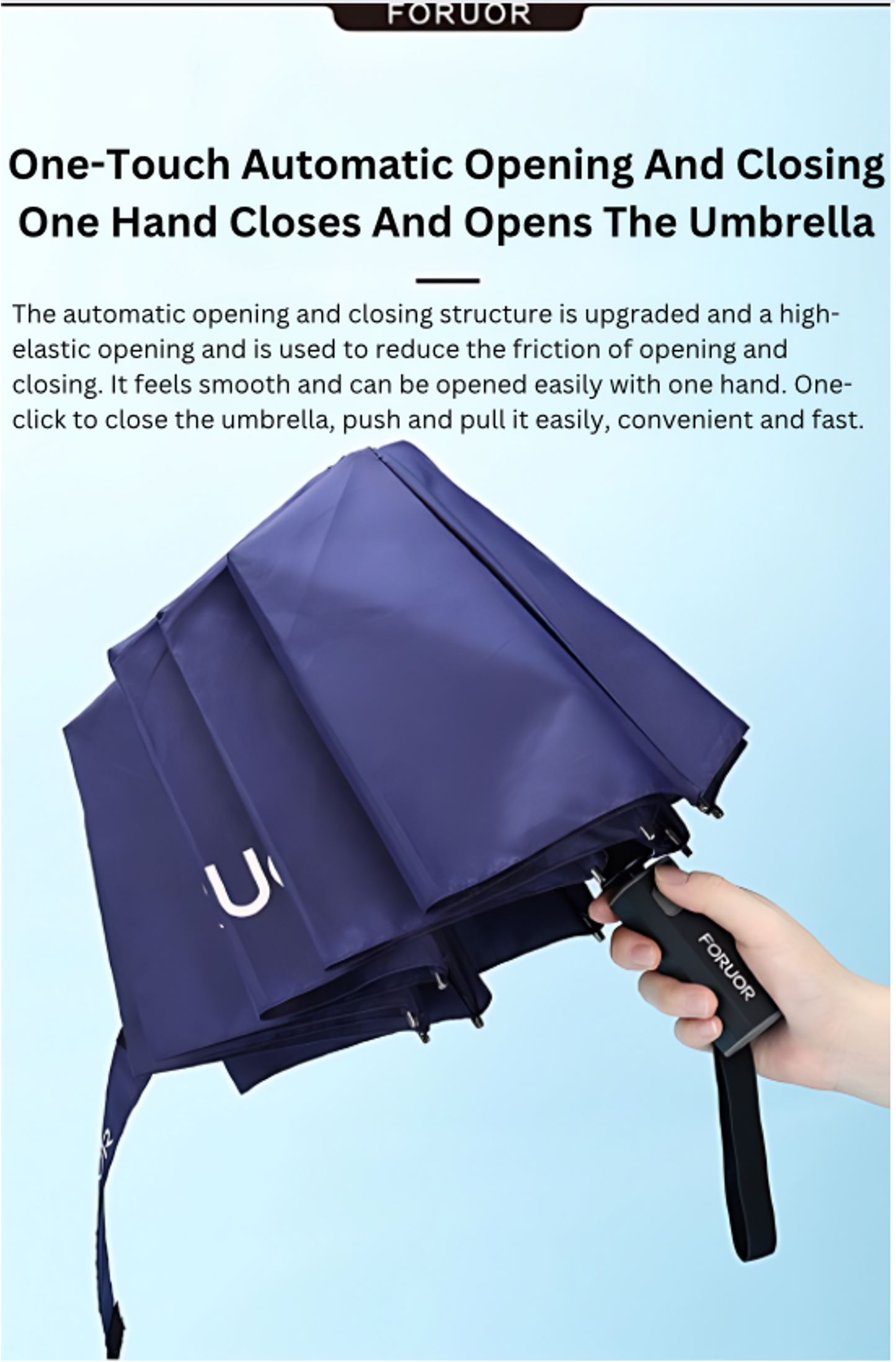 FORUOR Cool Trendy Wind-Resistant Automatic Umbrella