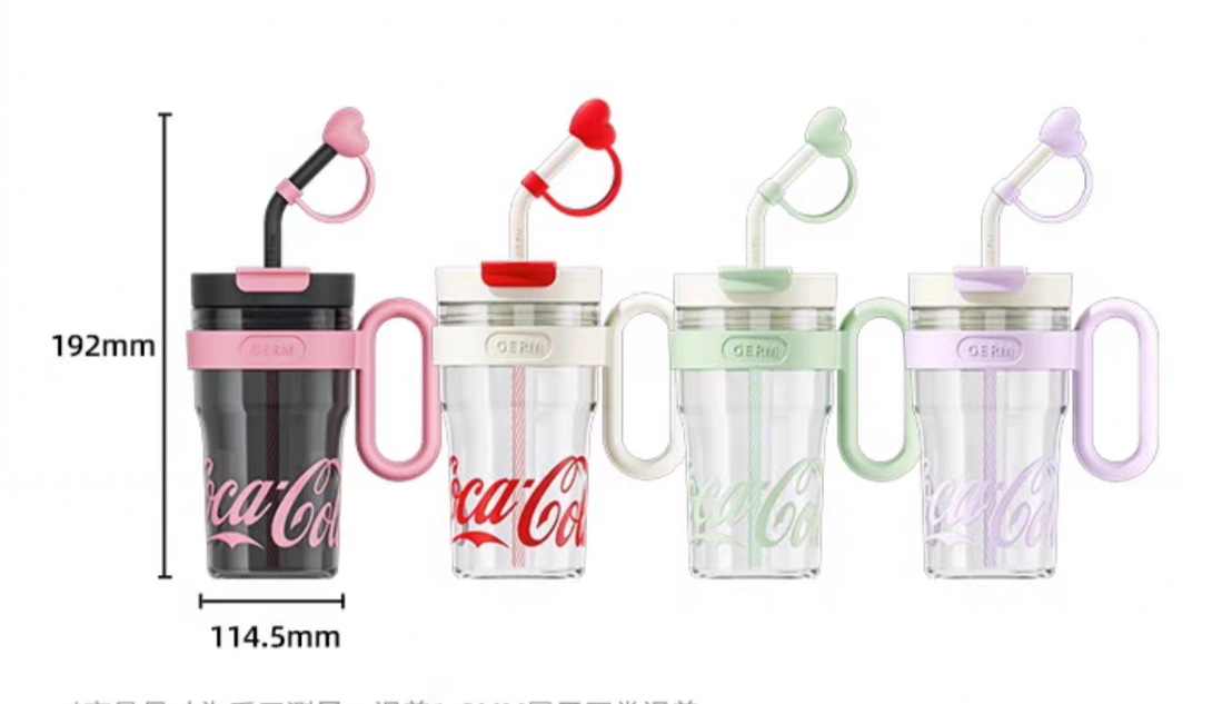 Coca Cola Tritan Flask with Handle and Straw 800ml